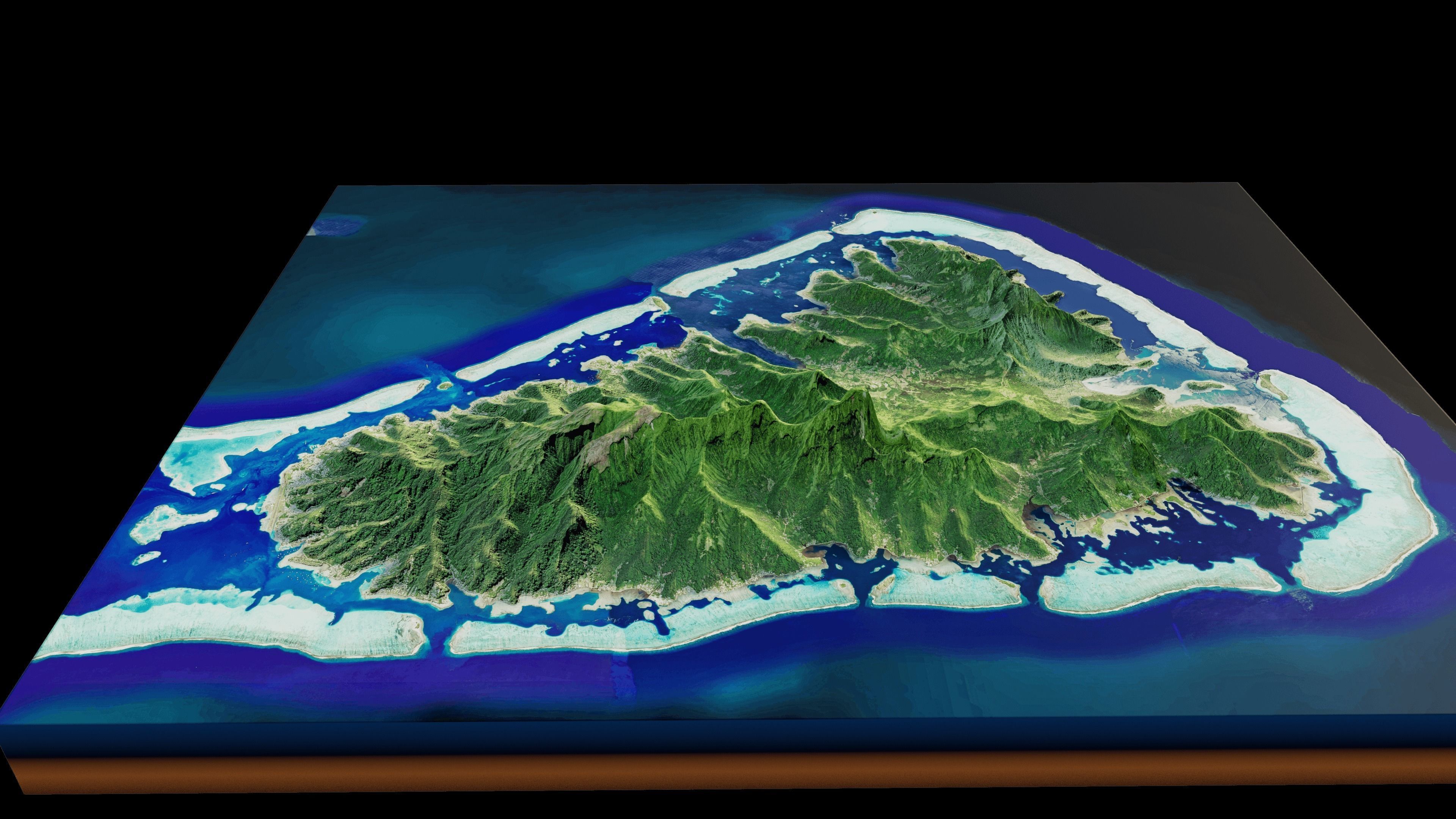 Raiatea island 3d terrain 3D model_10