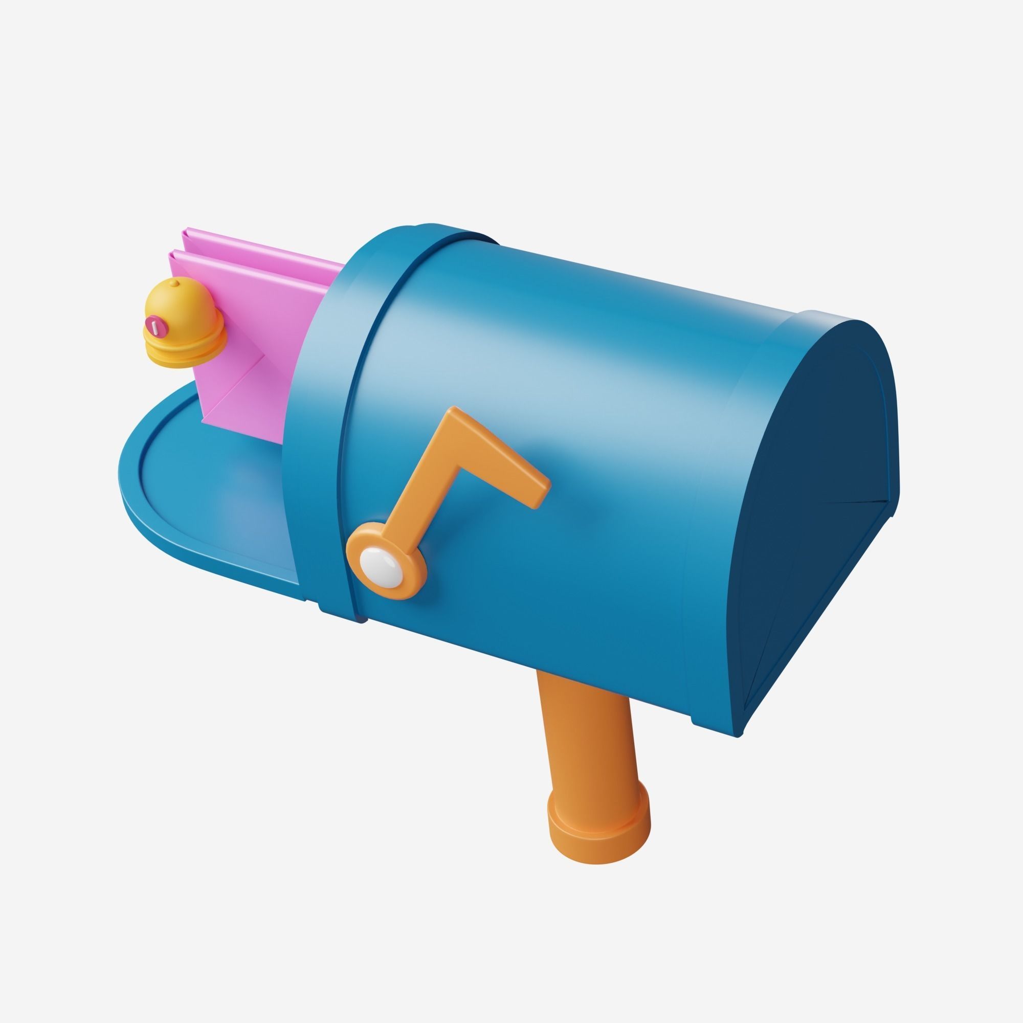 Mail Box 3D Icon Illustration Low-poly 3D model_2