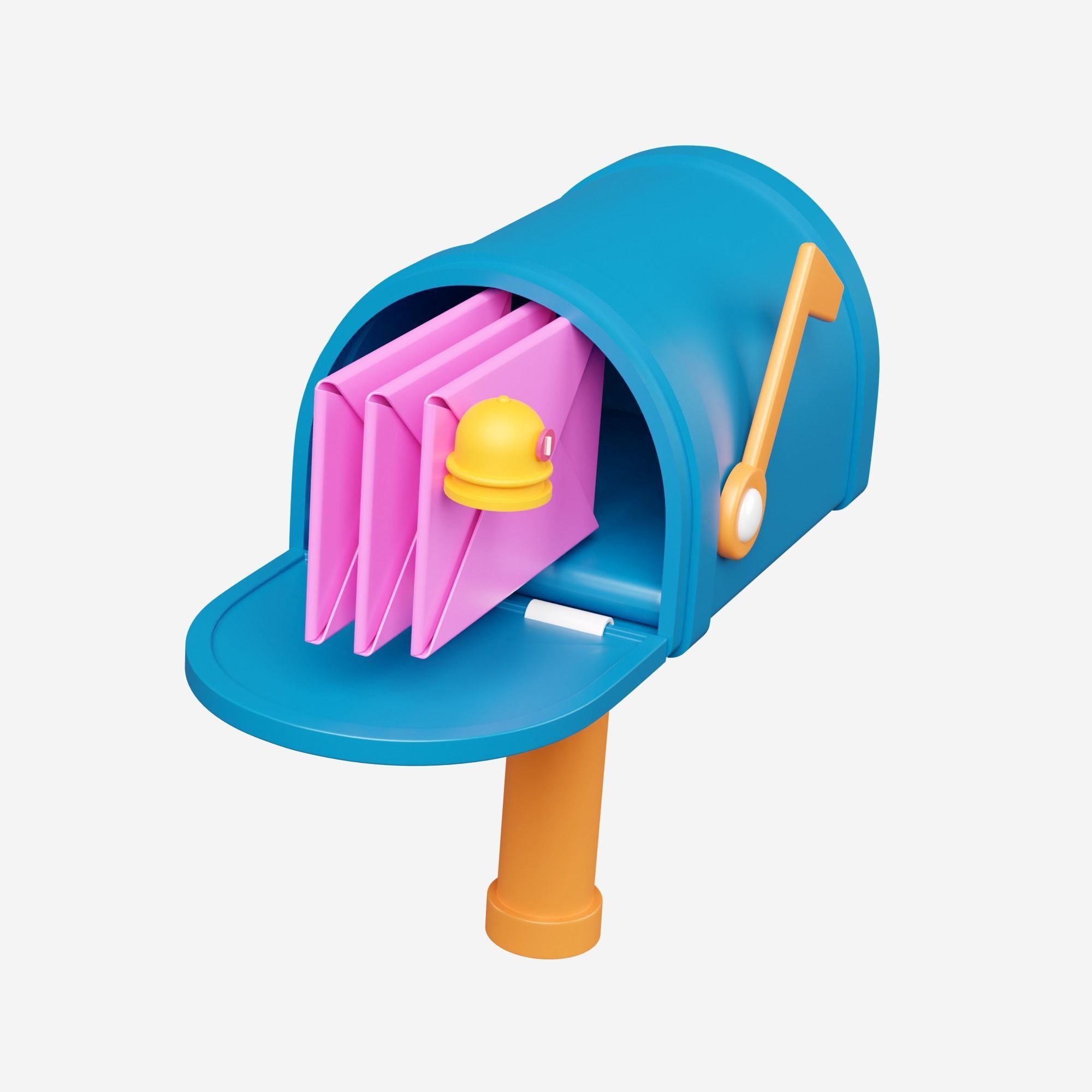 Mail Box 3D Icon Illustration Low-poly 3D model_1