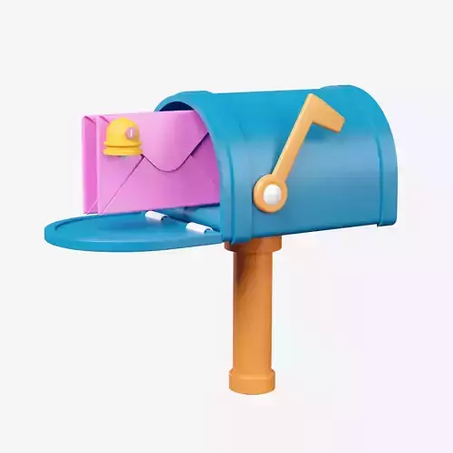 Mail Box 3D Icon Illustration