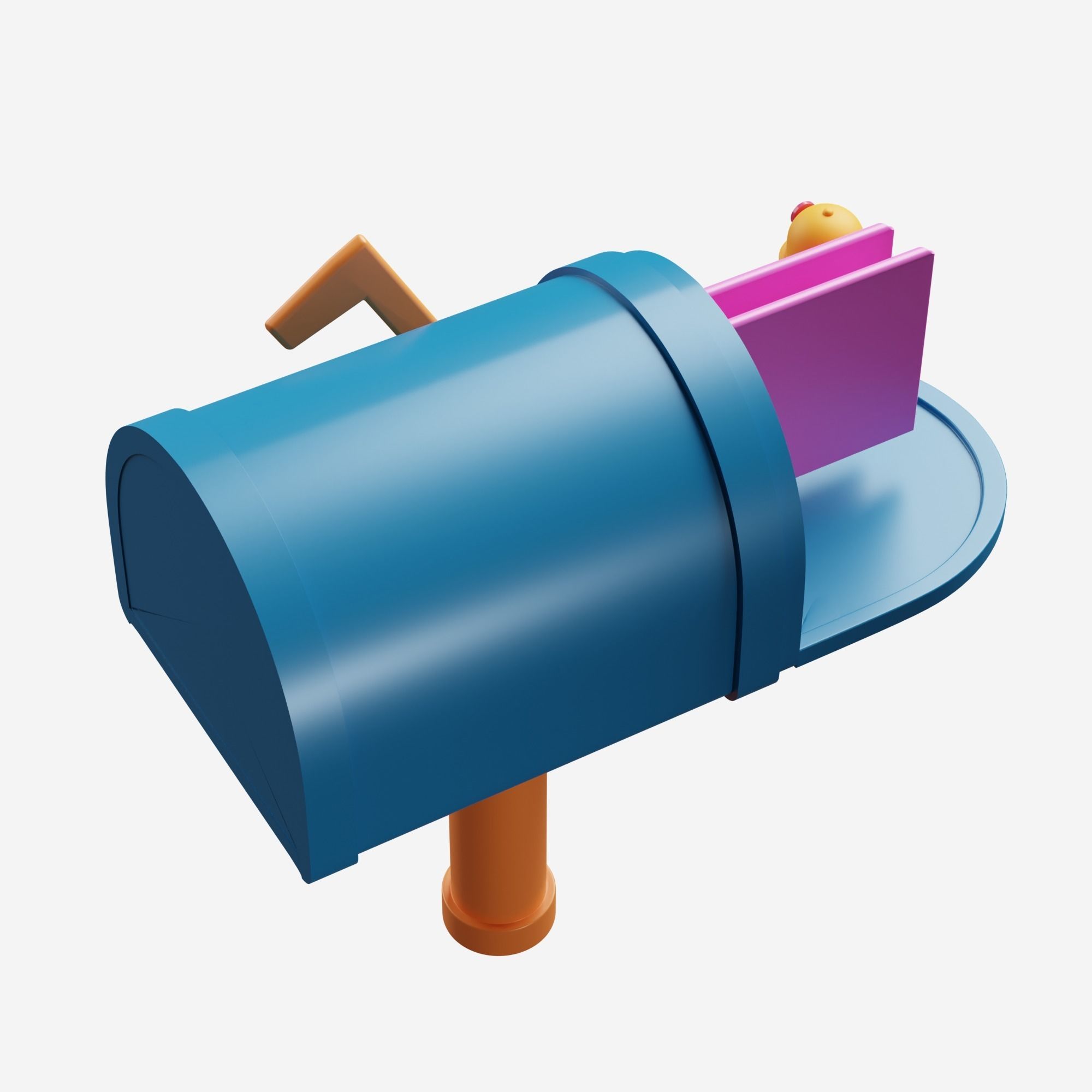 Mail Box 3D Icon Illustration Low-poly 3D model_5
