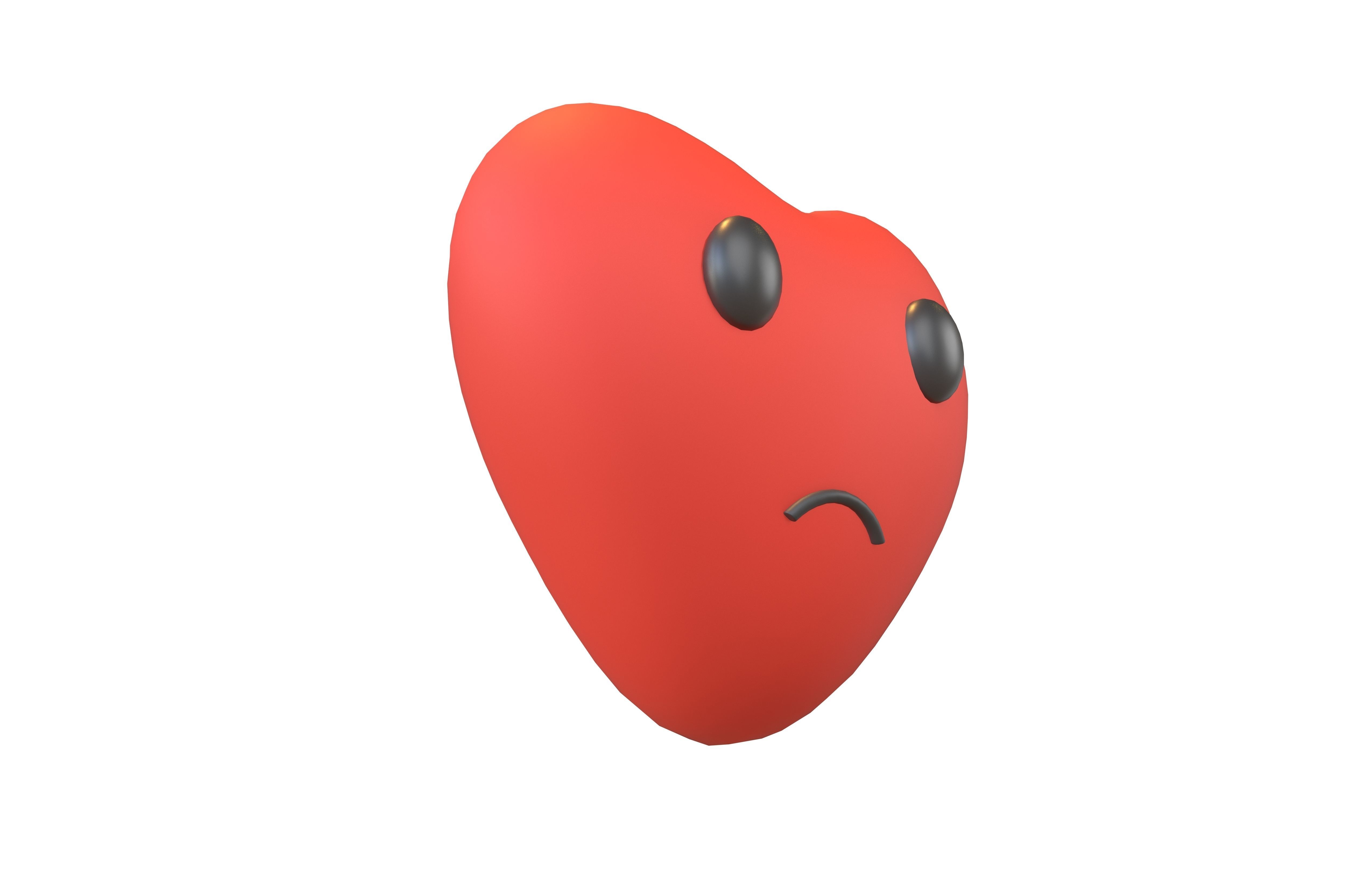 Heart Character V2 001 Low-poly 3D model_3