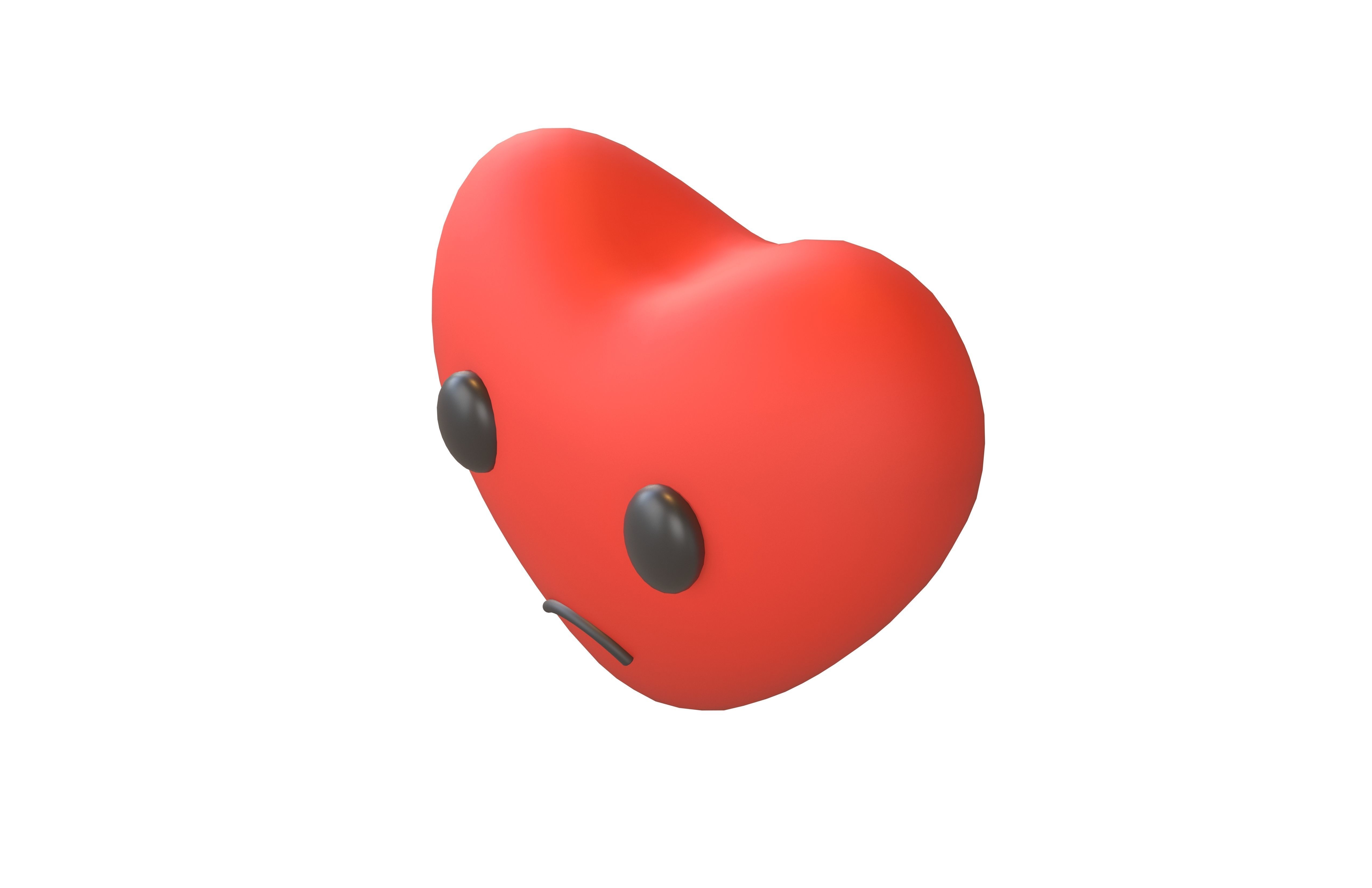 Heart Character V2 001 Low-poly 3D model_2