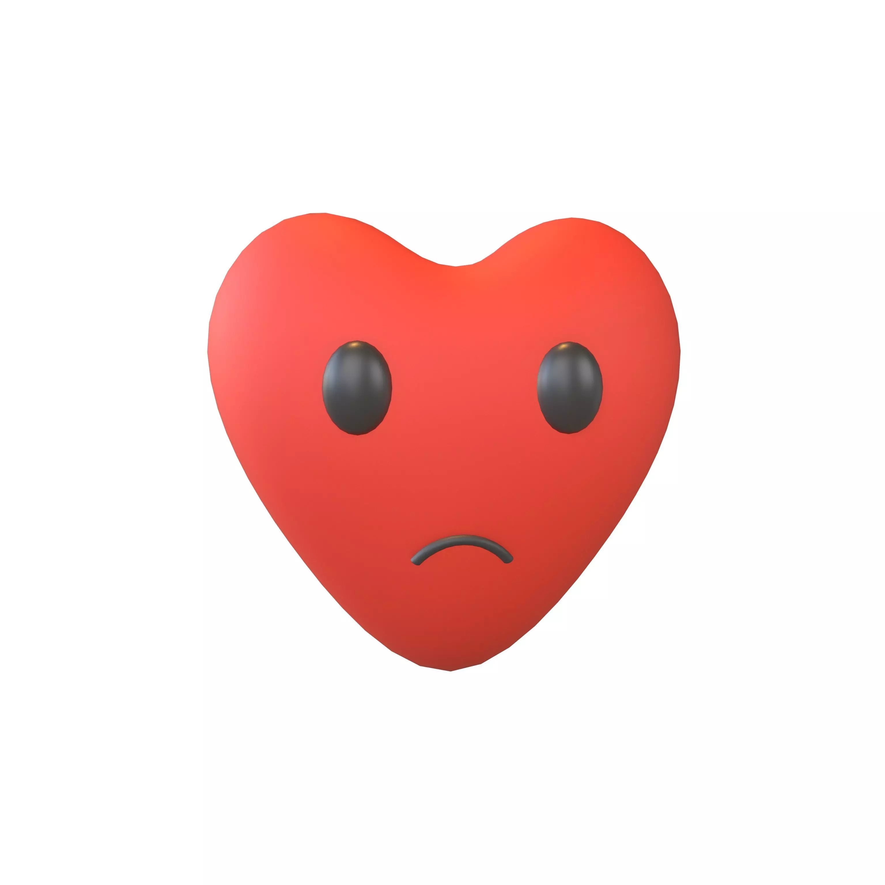 Heart Character V2 001 Low-poly 3D model_0