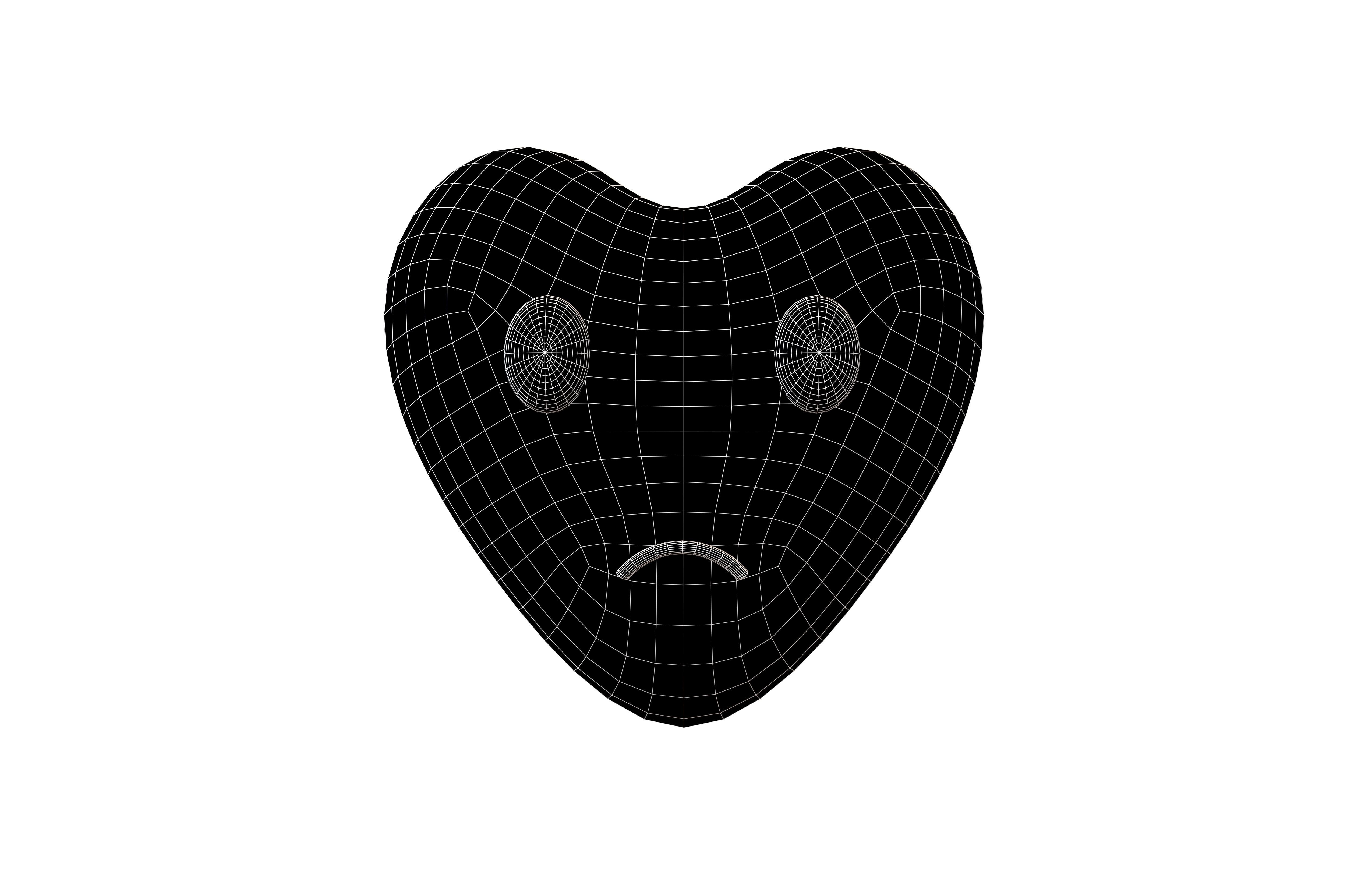 Heart Character V2 007 Low-poly 3D model_4