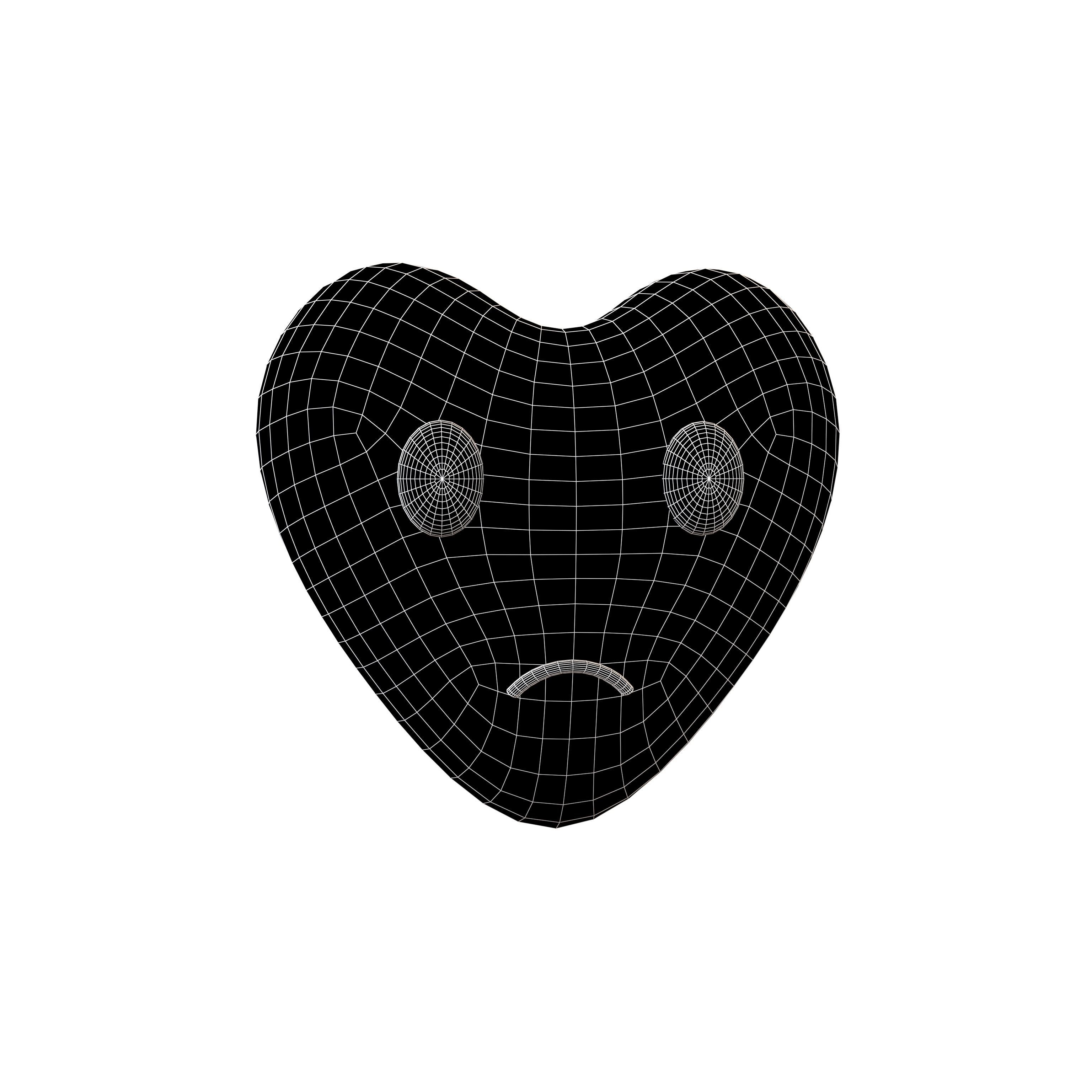 Heart Character V2 007 Low-poly 3D model_6