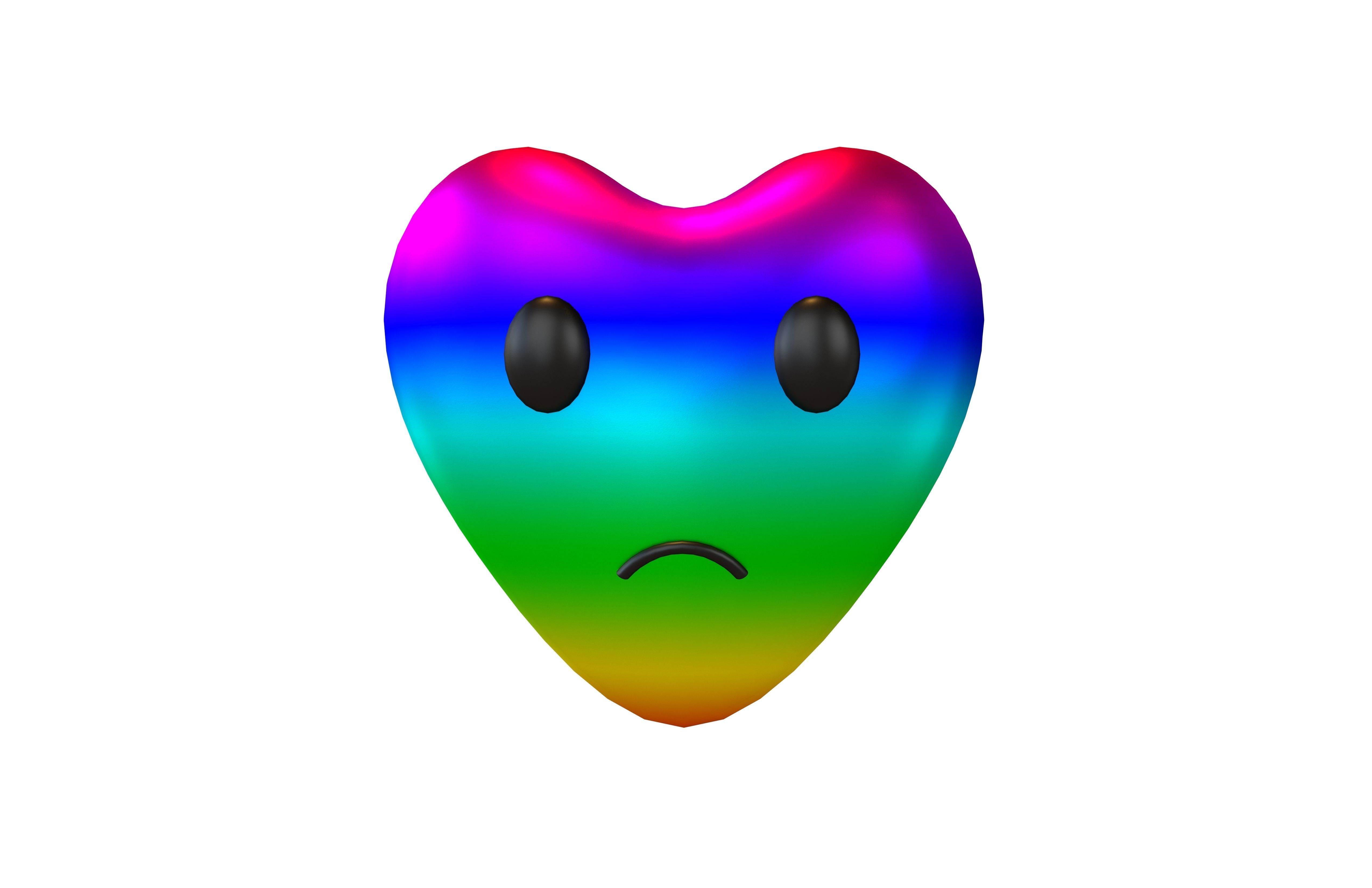 Heart Character V2 012 Low-poly 3D model_1