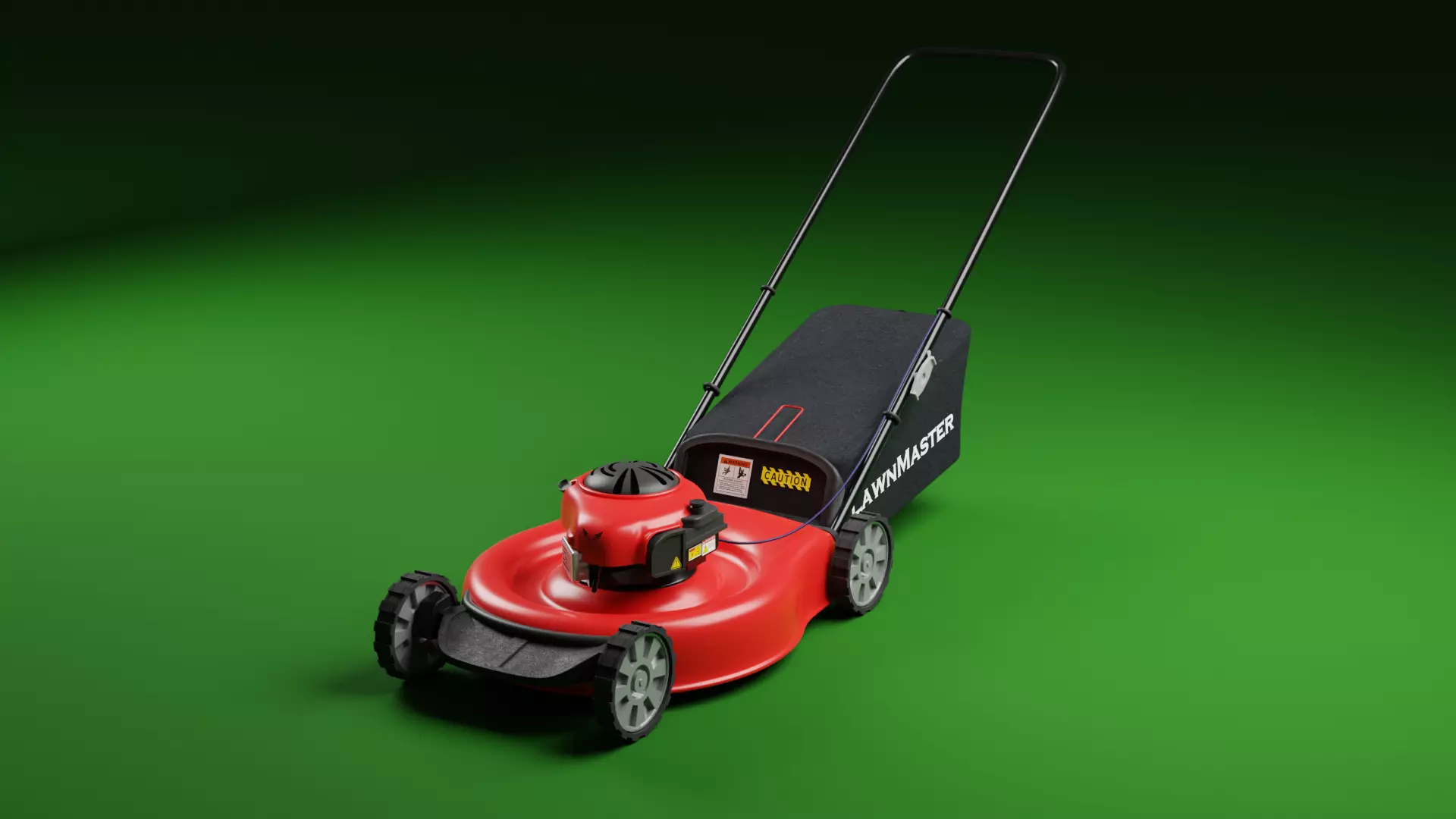 Push Lawn Mower Free 3D model_0
