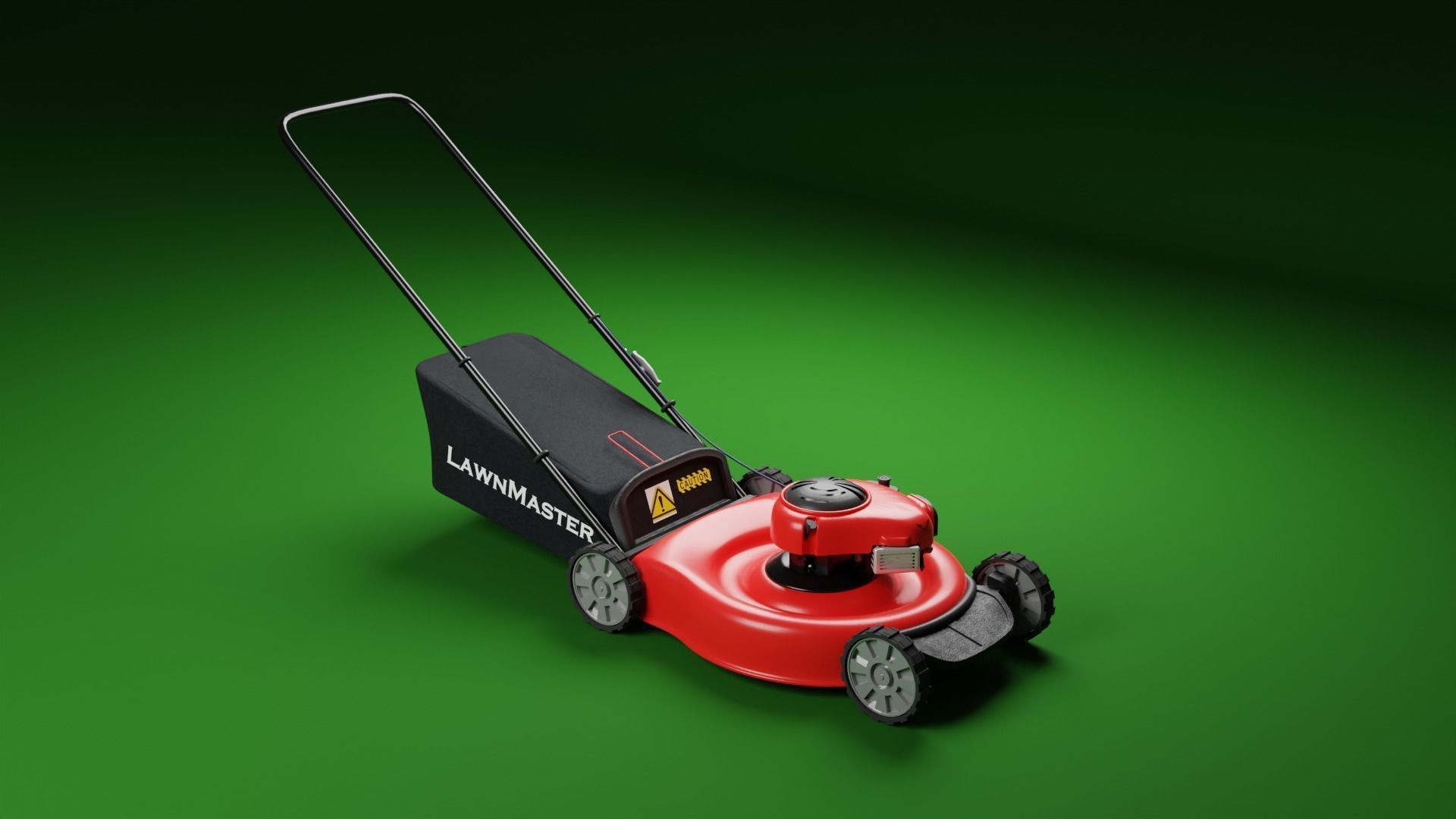 Push Lawn Mower Free 3D model_1