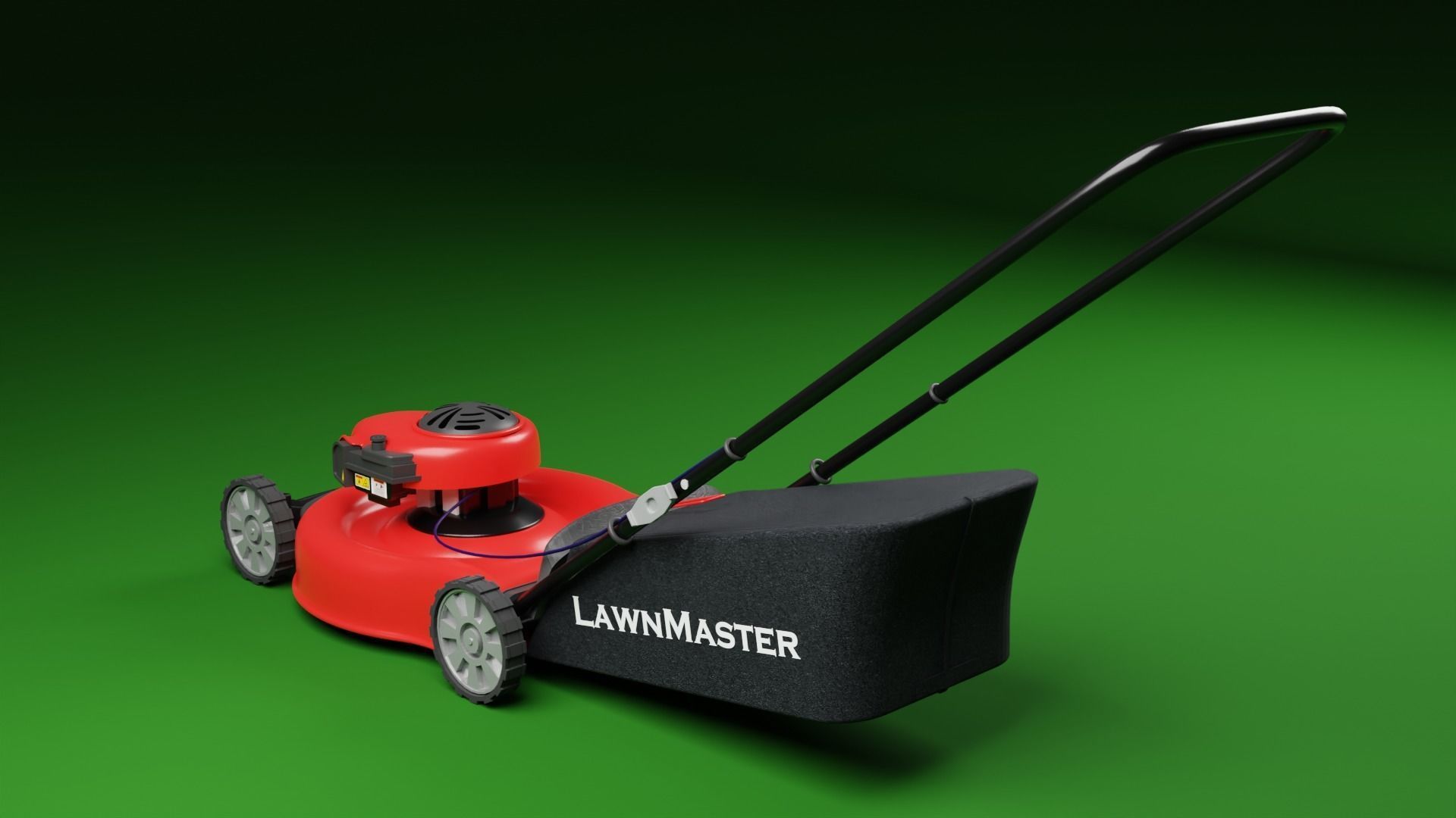 Push Lawn Mower Free 3D model_3
