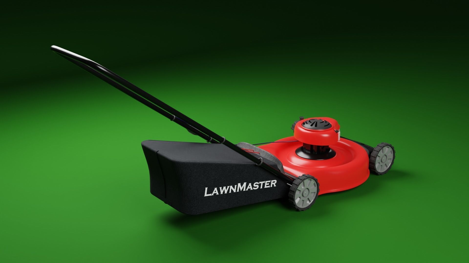 Push Lawn Mower Free 3D model_2