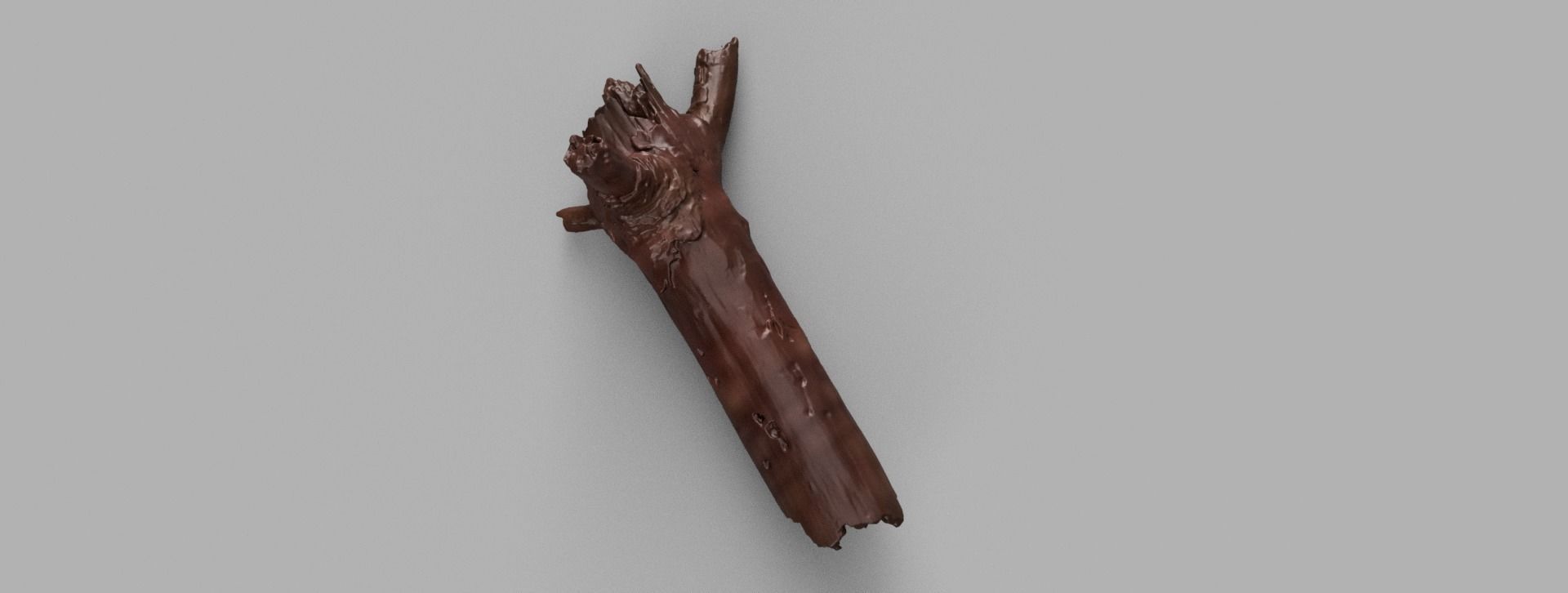 Wood branch 3D print model_3