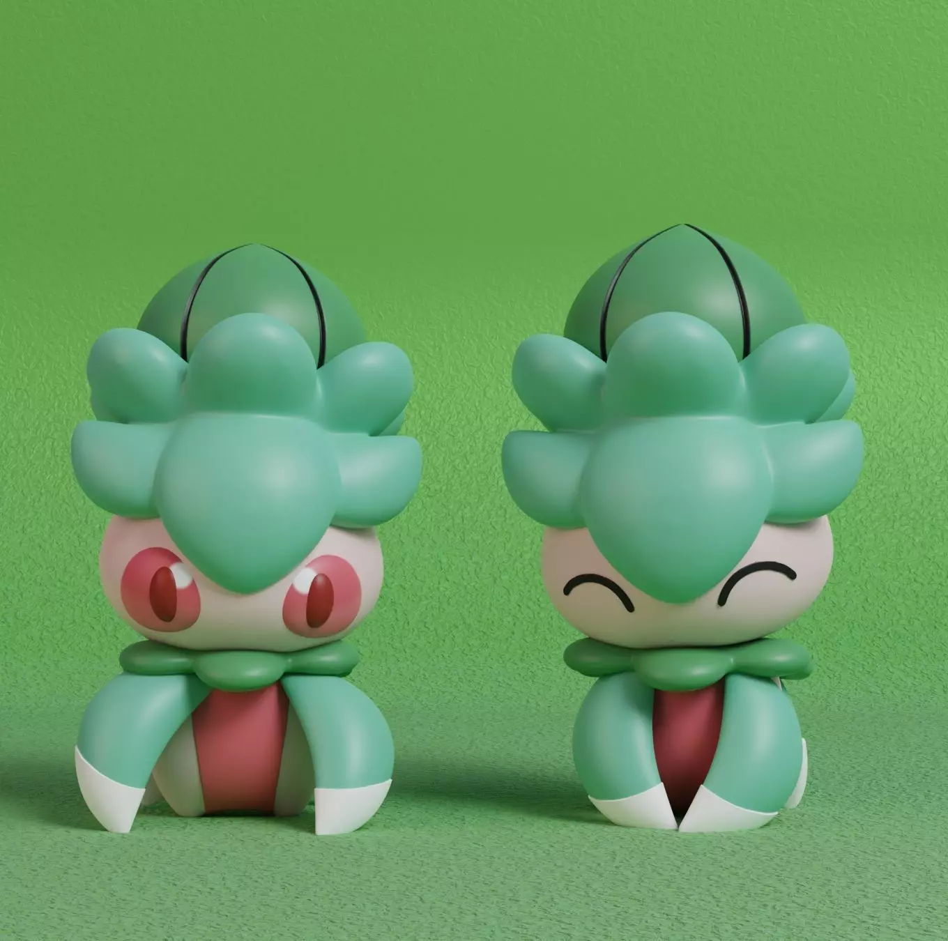 Pokemon - Fomantis with 2 poses 3D print model_0