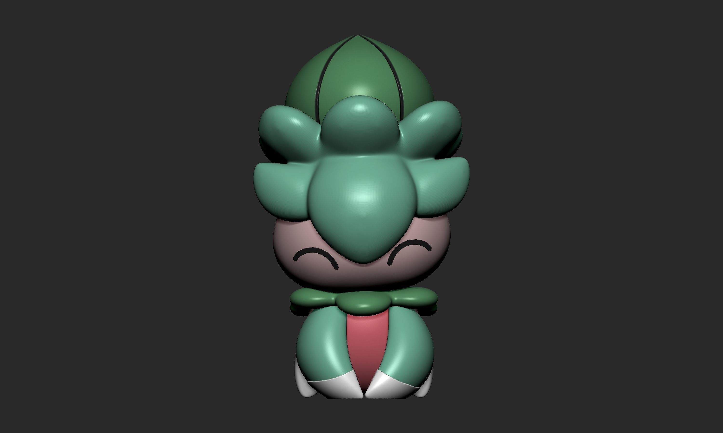 Pokemon - Fomantis with 2 poses 3D print model_5
