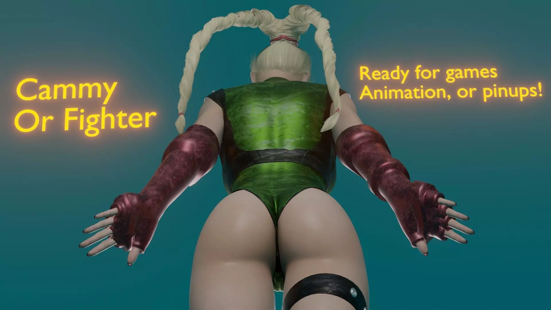 Cammy - Or Fight Pack - Game Ready - Low poly 3d Character Low-poly 3D model_0