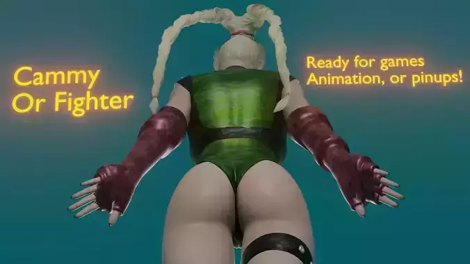 Cammy - Or Fight Pack -  Game Ready - Low poly 3d Character Low-poly 3D model