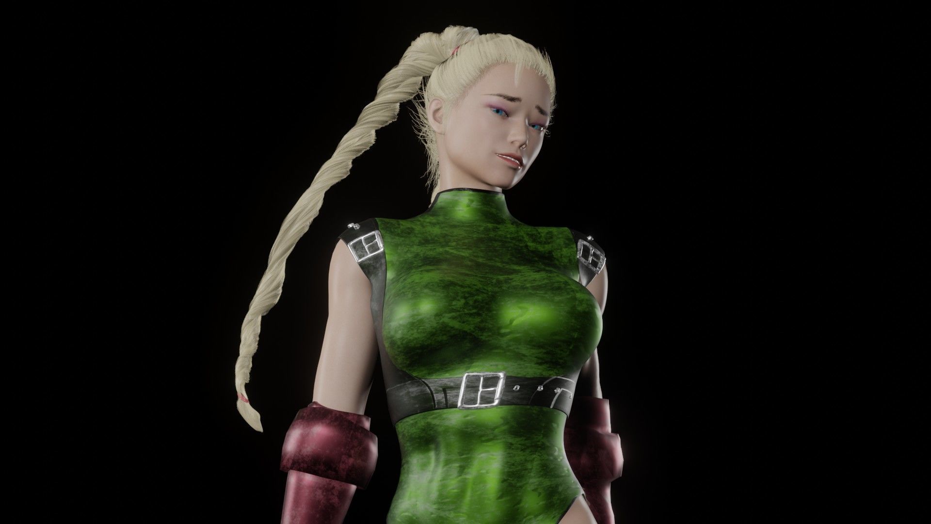 Cammy - Or Fight Pack - Game Ready - Low poly 3d Character Low-poly 3D model_15