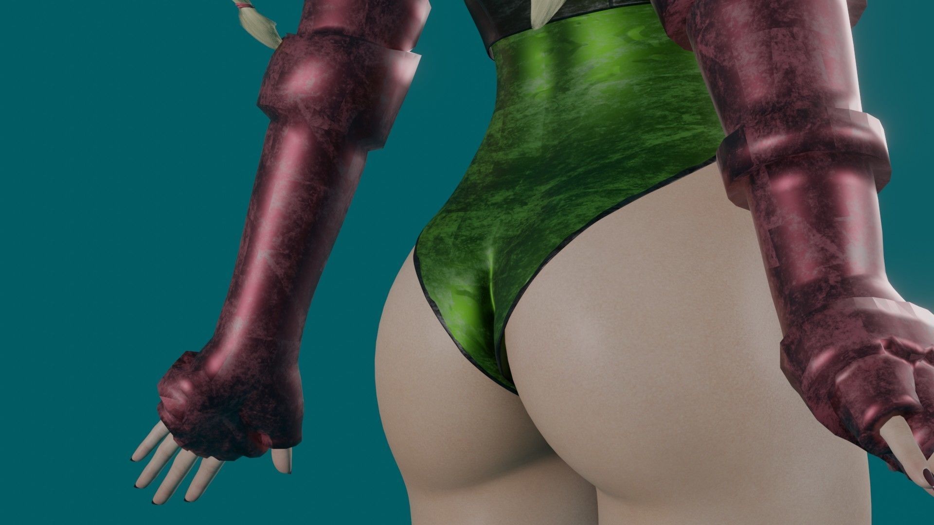 Cammy - Or Fight Pack - Game Ready - Low poly 3d Character Low-poly 3D model_25