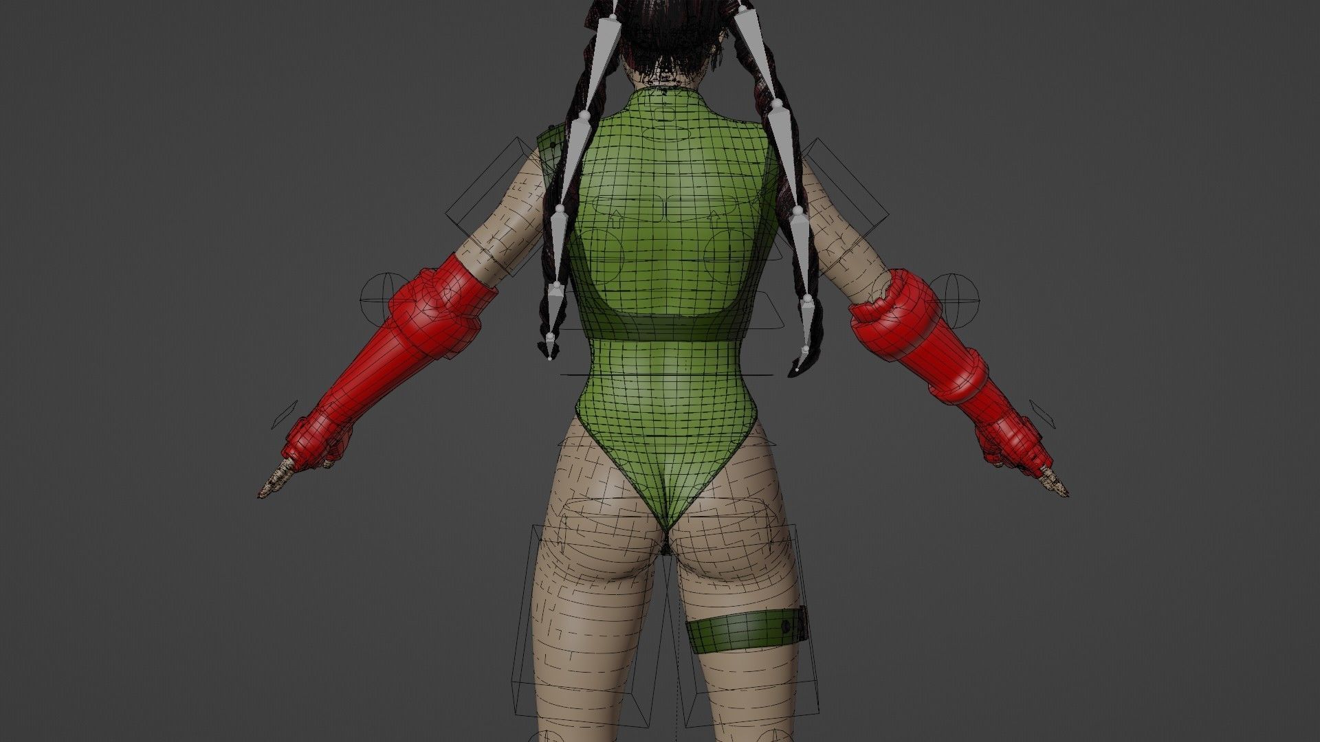 Cammy - Or Fight Pack - Game Ready - Low poly 3d Character Low-poly 3D model_13