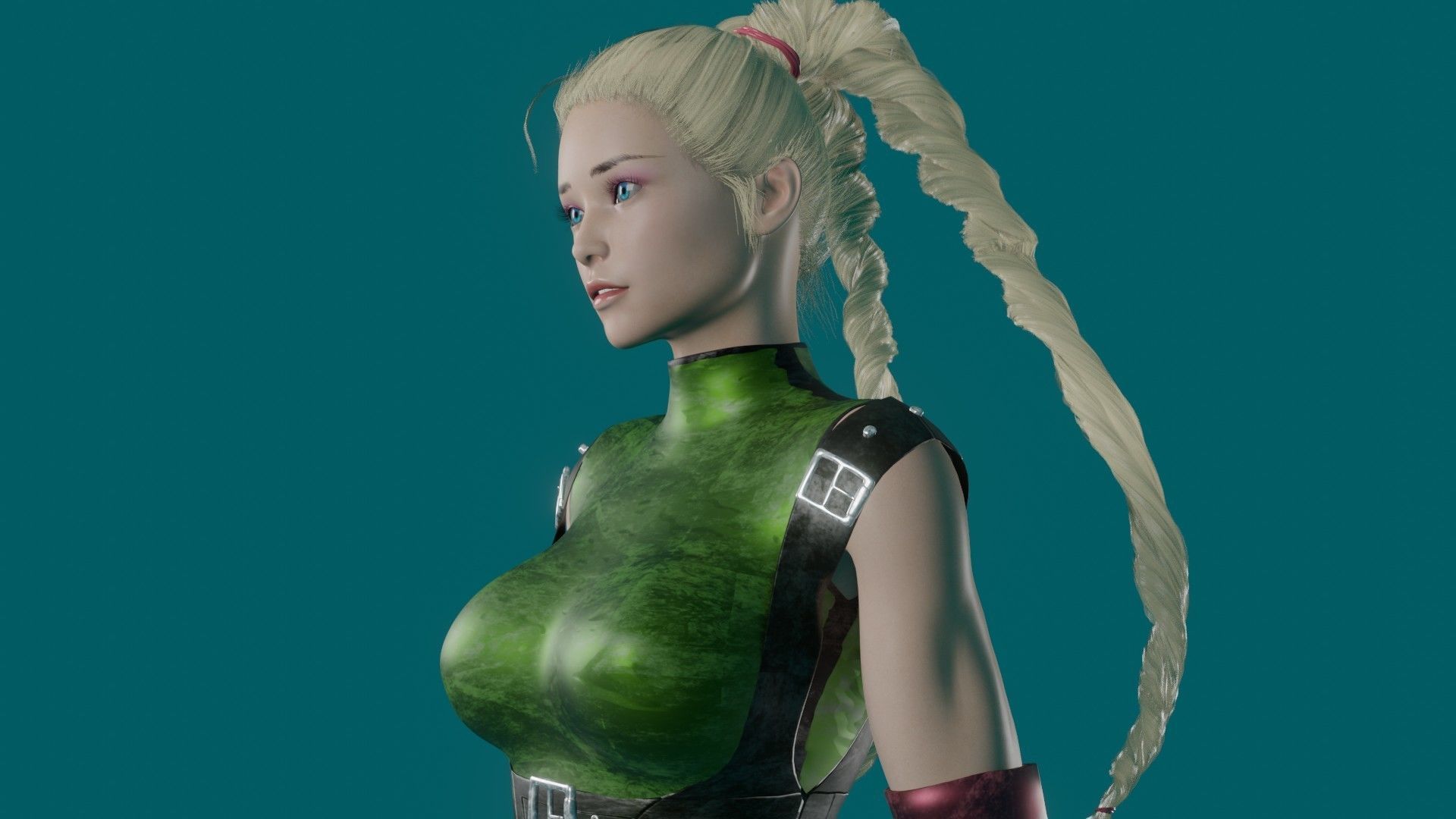 Cammy - Or Fight Pack - Game Ready - Low poly 3d Character Low-poly 3D model_24