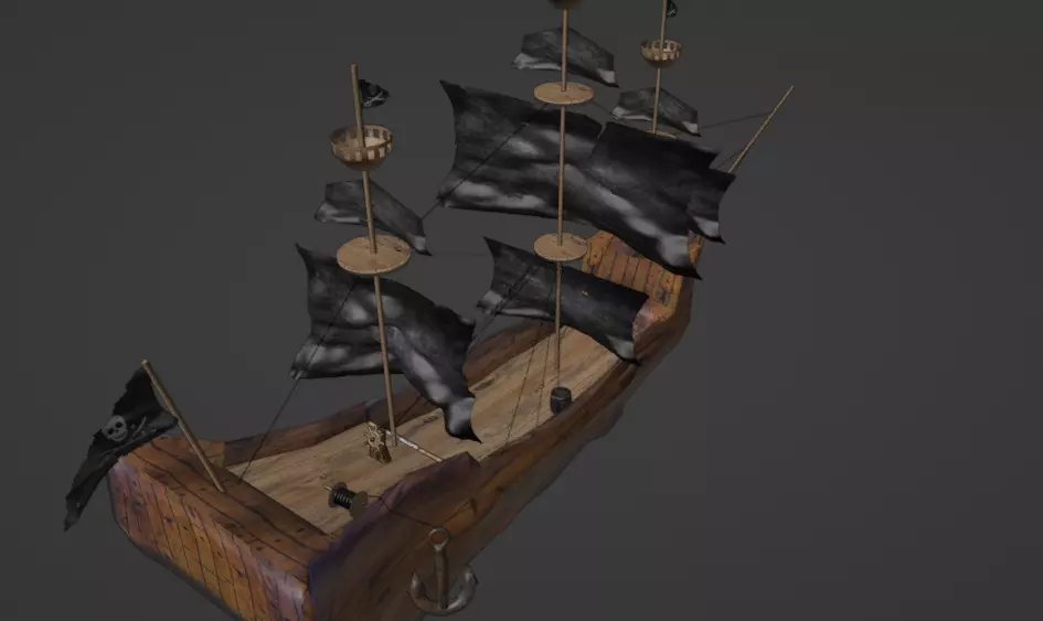 pirates ship Free 3D model_0