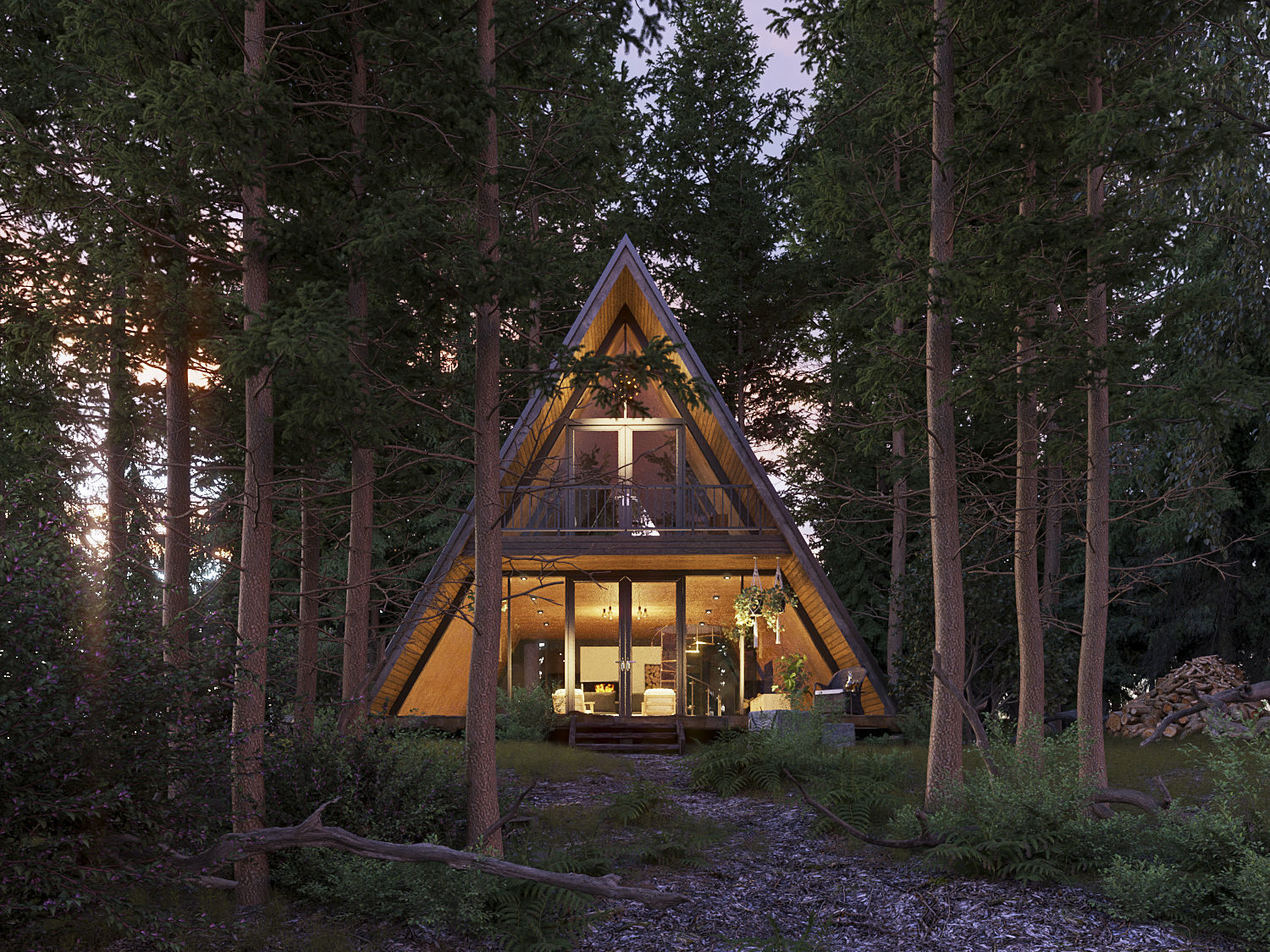 Forest House - Landscape Architecture 3D Model Collection_3