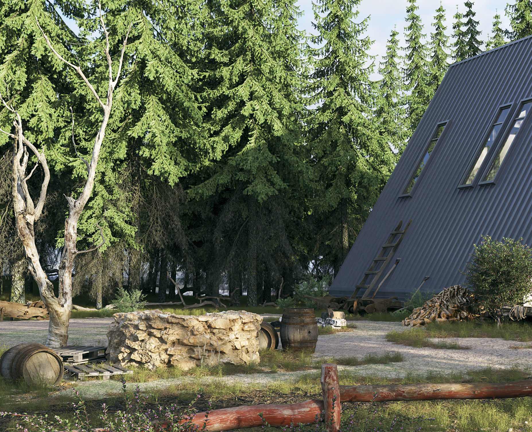 Forest House - Landscape Architecture 3D Model Collection_11