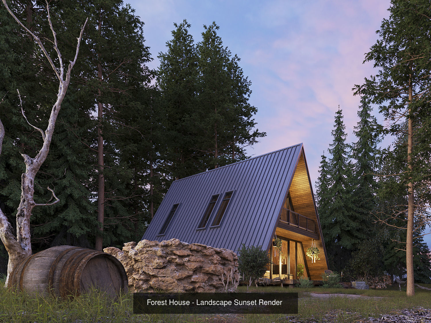 Forest House - Landscape Architecture 3D Model Collection_5