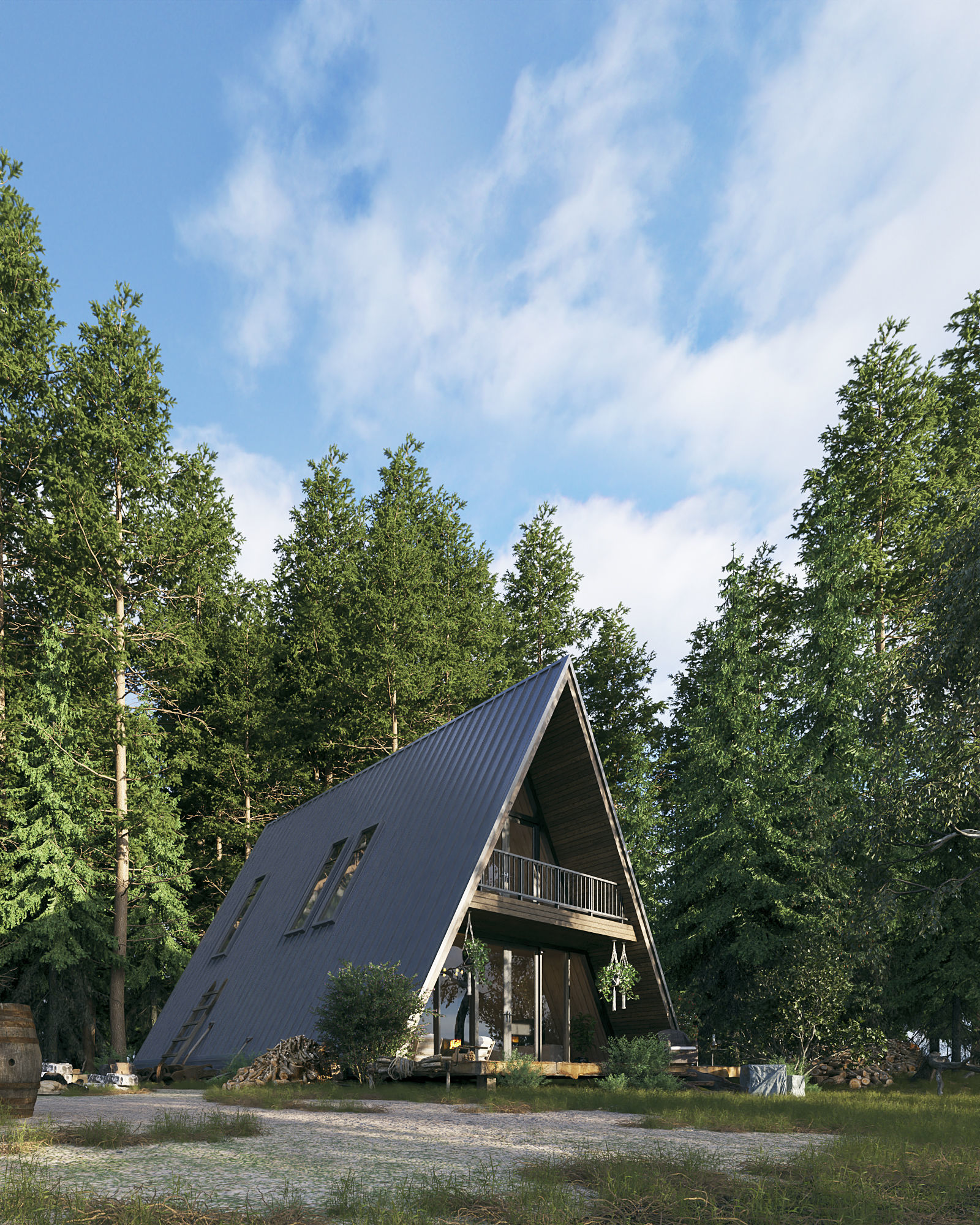 Forest House - Landscape Architecture 3D Model Collection_4