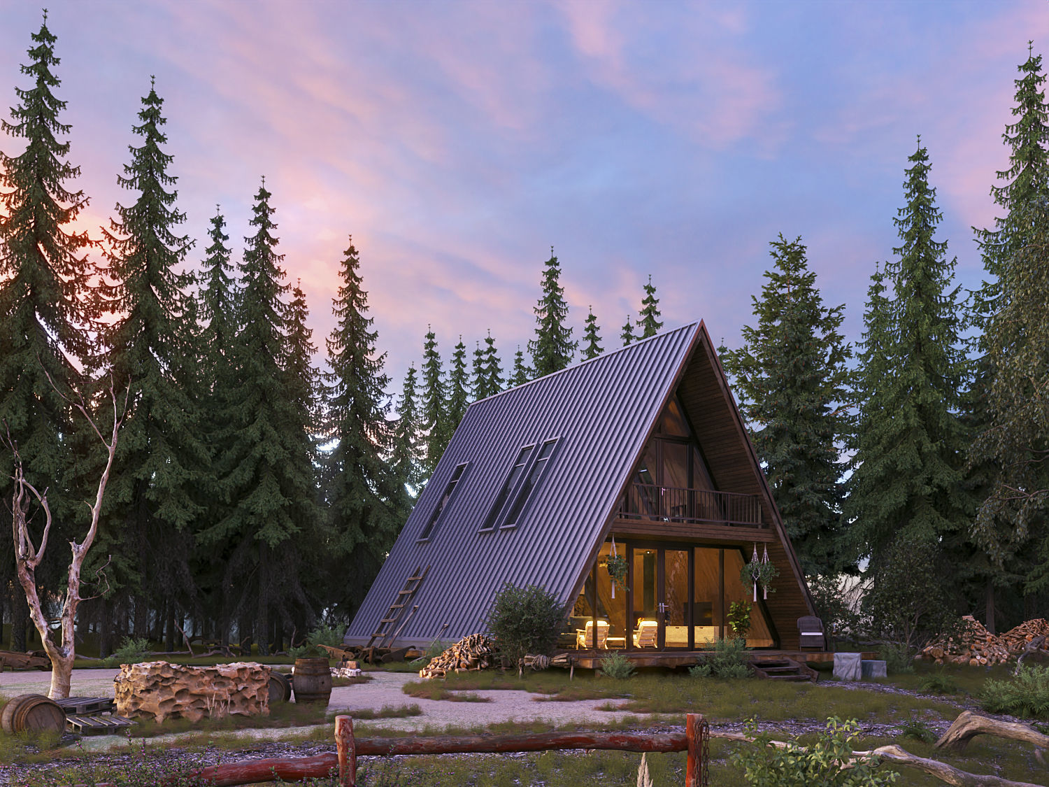 Forest House - Landscape Architecture 3D Model Collection_7