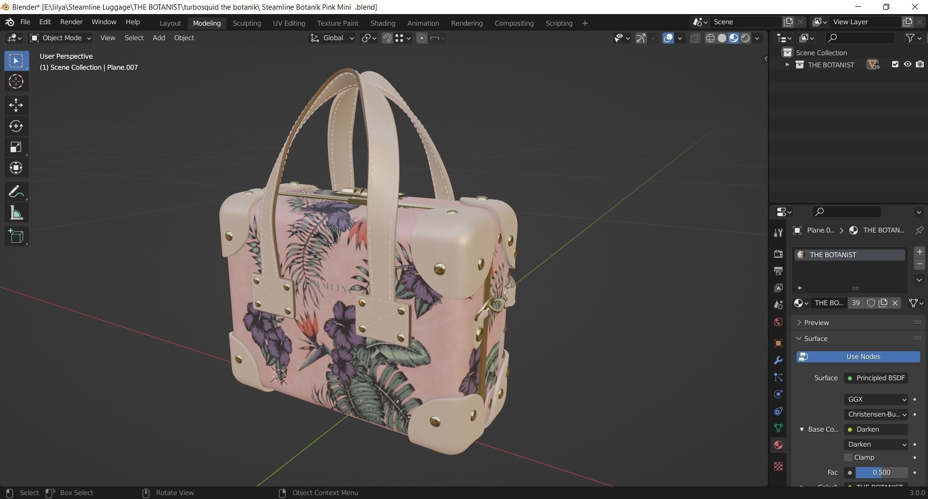 Steamline Botanik Pink Mini 3D model_8