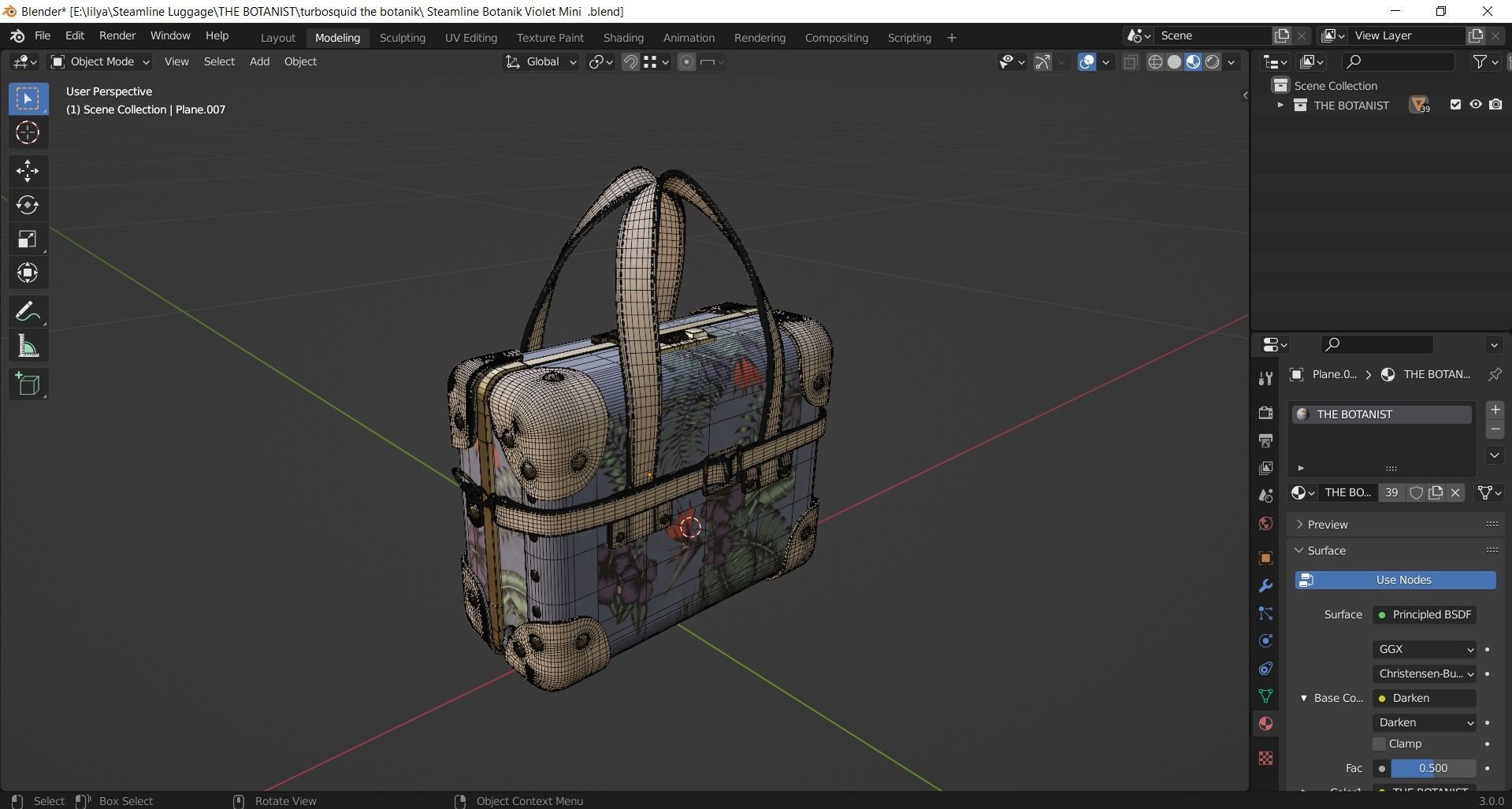 Steamline Botanik Violet Mini 3D model_9