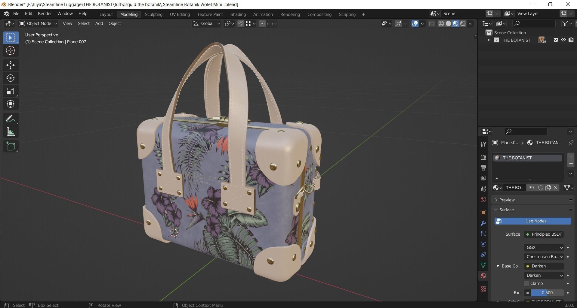 Steamline Botanik Violet Mini 3D model_8
