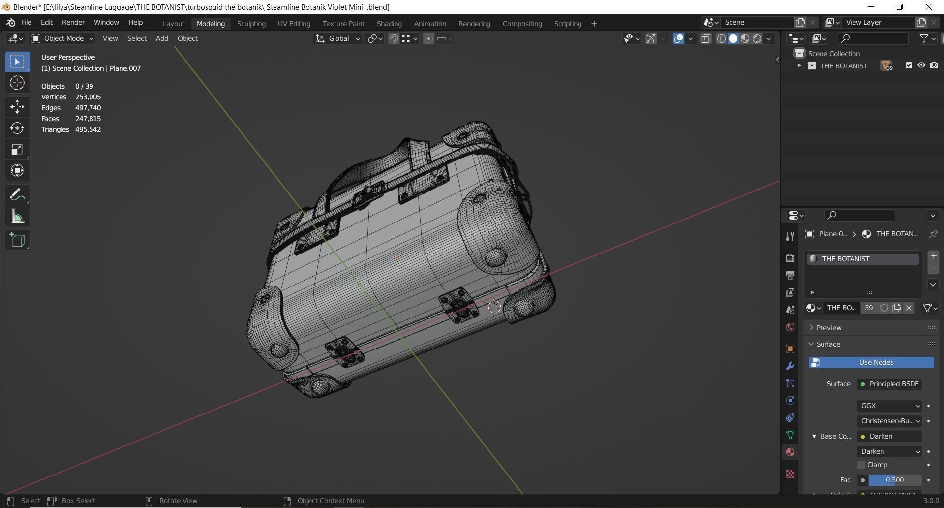 Steamline Botanik Violet Mini 3D model_10