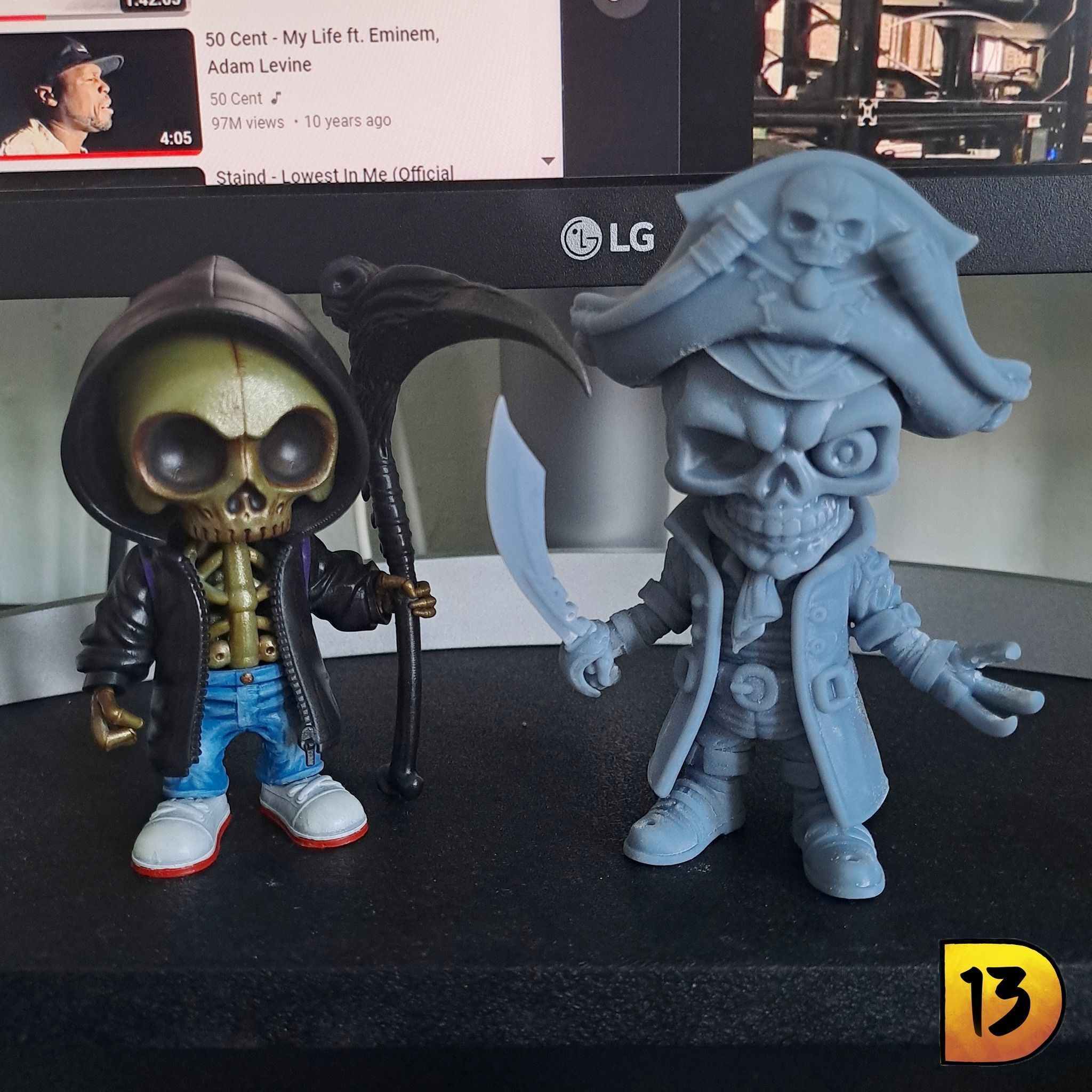 MiniPrint R003 - Skull Pirate Full 3D print model_6