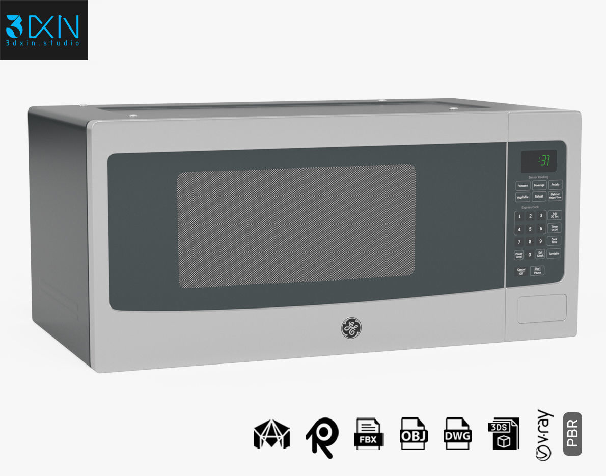 GE Profile Countertop Microwave Oven PEM31SFSS 3D model_35
