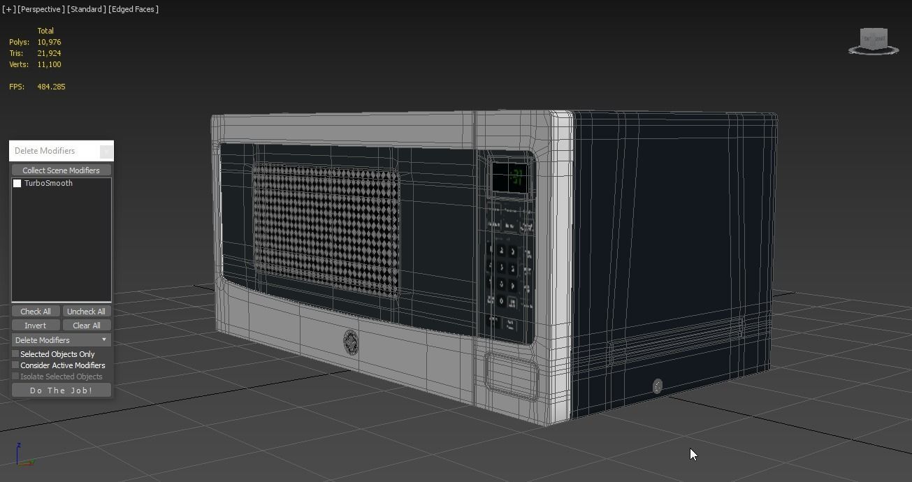 GE Profile Countertop Microwave Oven PEM31SFSS 3D model_4