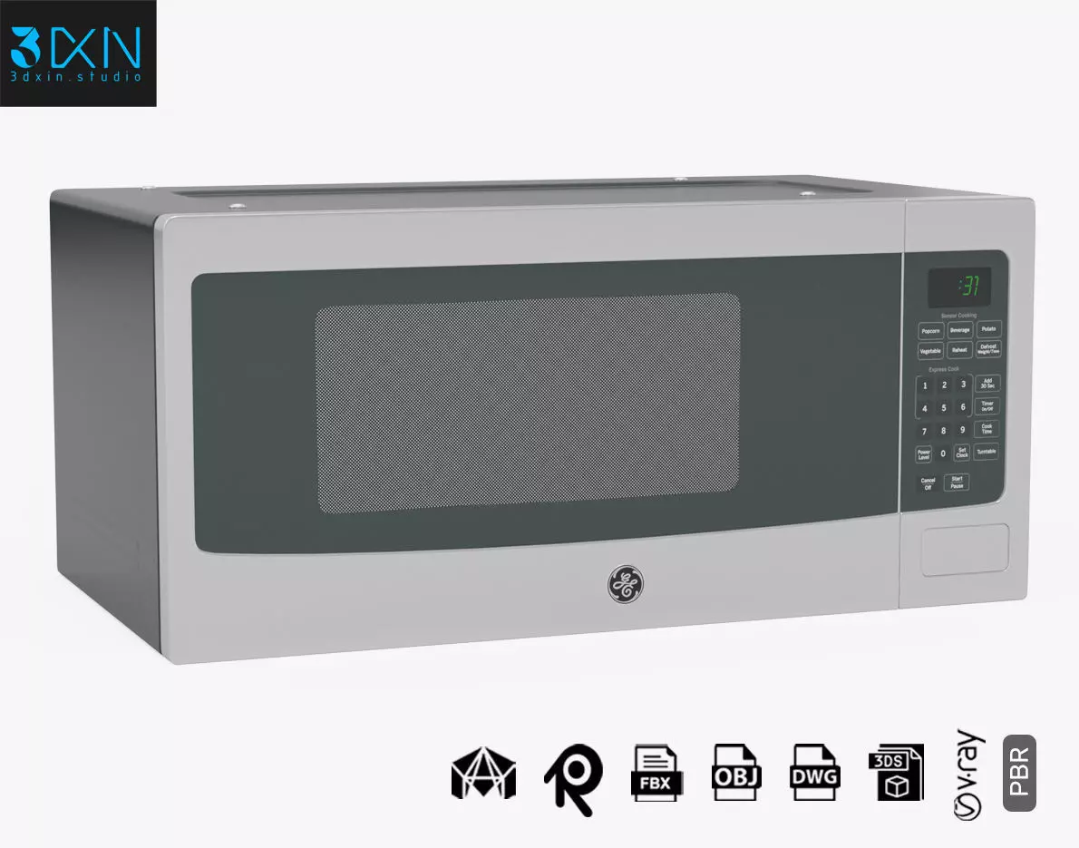 GE Profile Countertop Microwave Oven PEM31SFSS 3D model_0