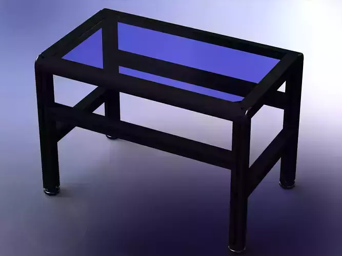 Aluminium Table with Glass Top