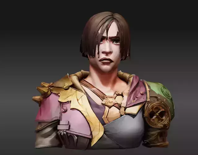 sevika  - lol  Arcane Fanart 3D print model 3D print model