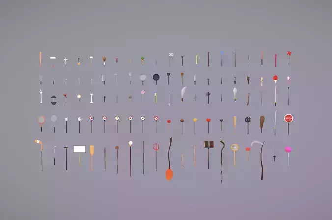 Pack009 Melee Weapons And Tools Pack 1