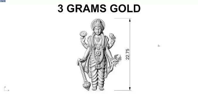 LORD VISHNU PENDENT 3D print model