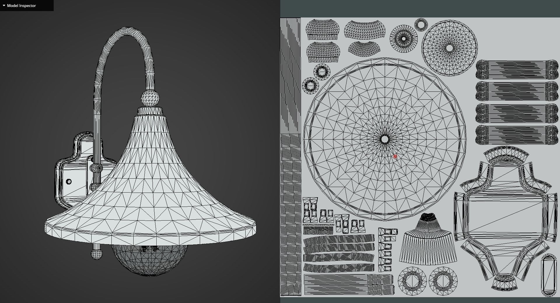 Game Ready Ceiling Lamp Low-poly 3D model_12