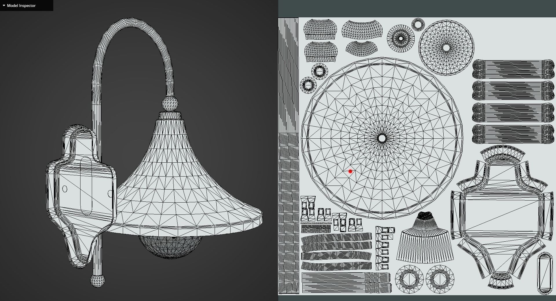 Game Ready Ceiling Lamp Low-poly 3D model_13