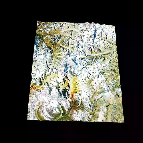 Himalaya Mountains with Mt Everest Map dae obj ply stl fbx mtl 3D model
