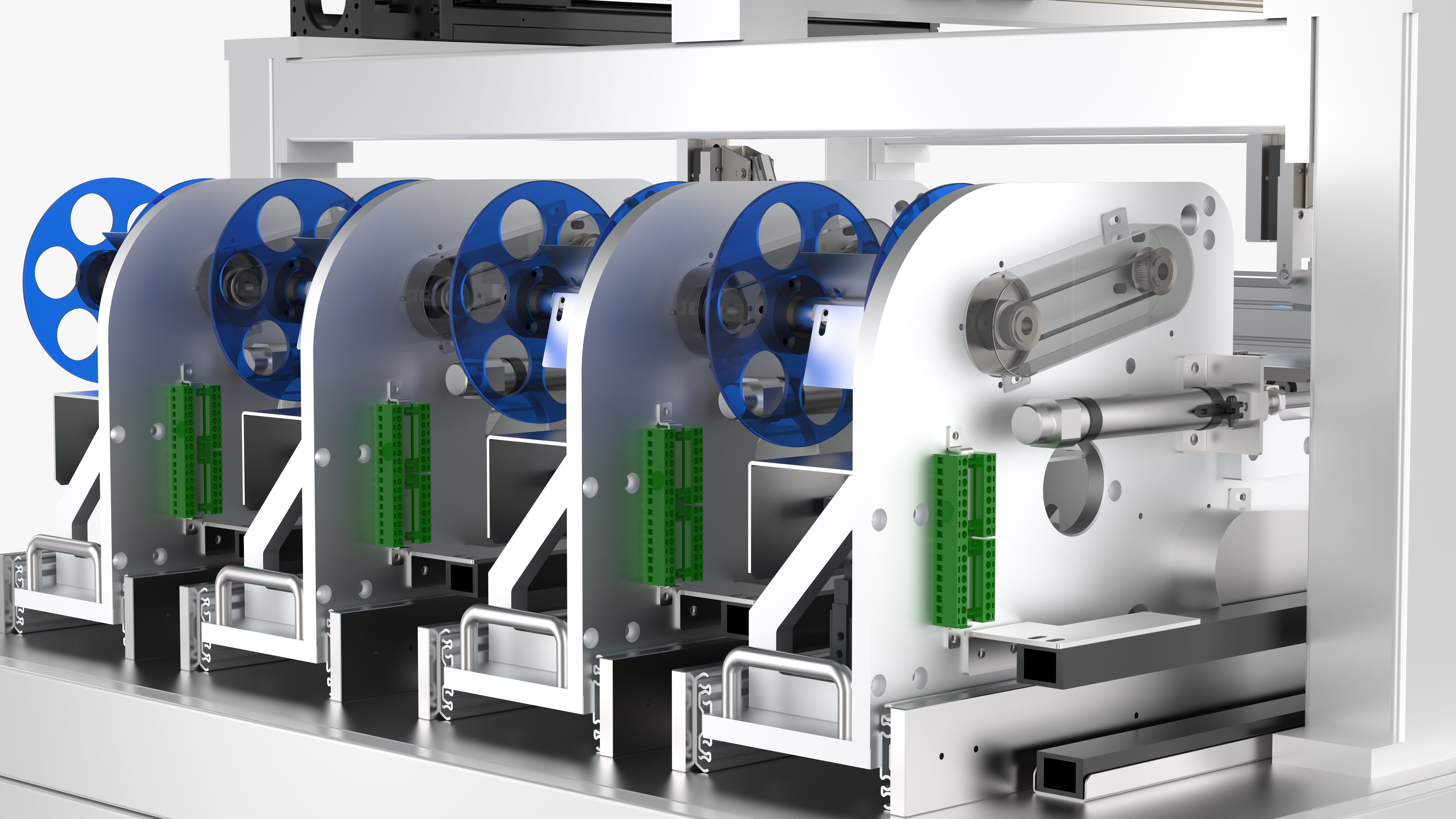 Automatic Four Labeling Machine 3D model_9