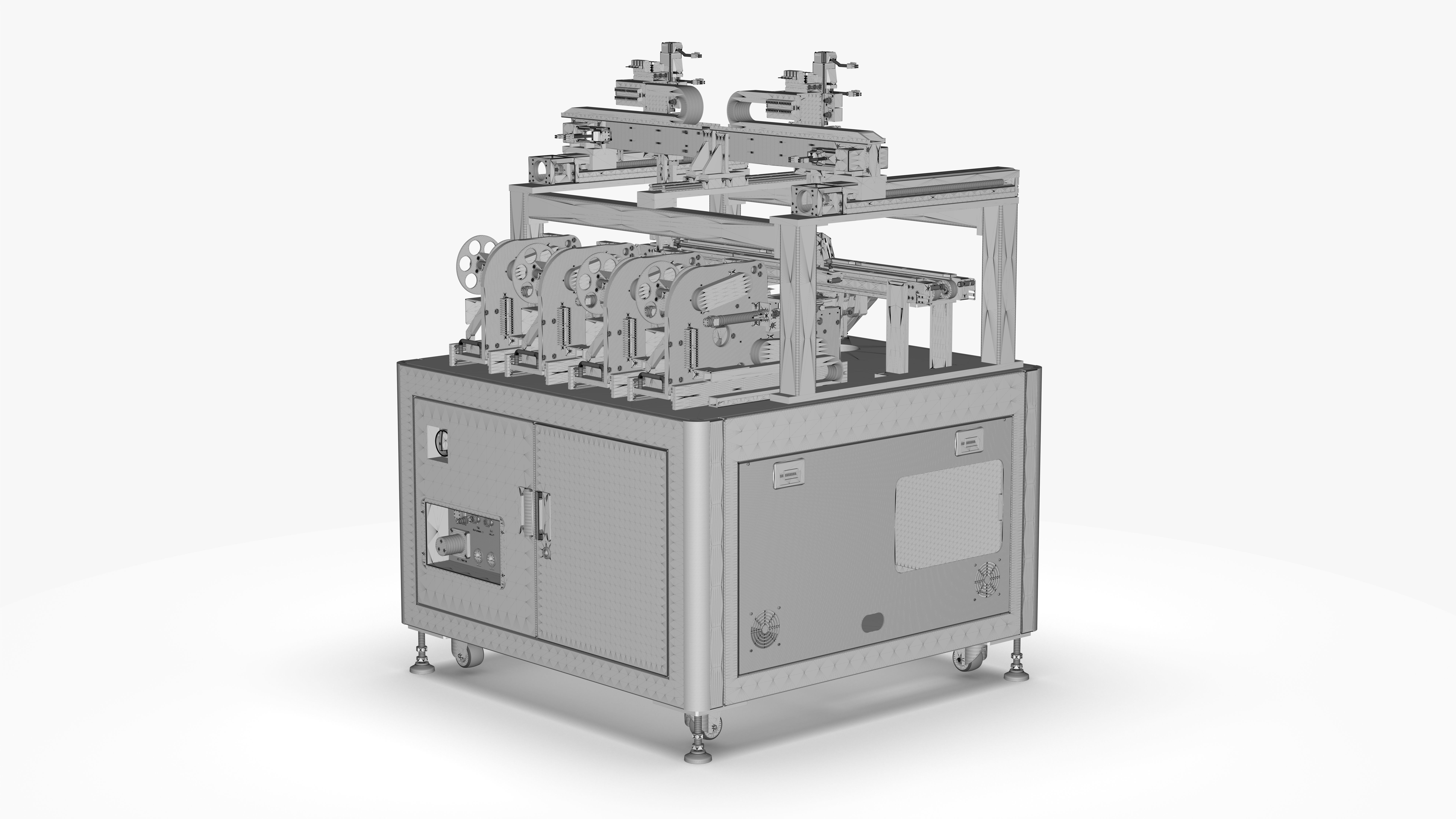 Automatic Four Labeling Machine 3D model_19