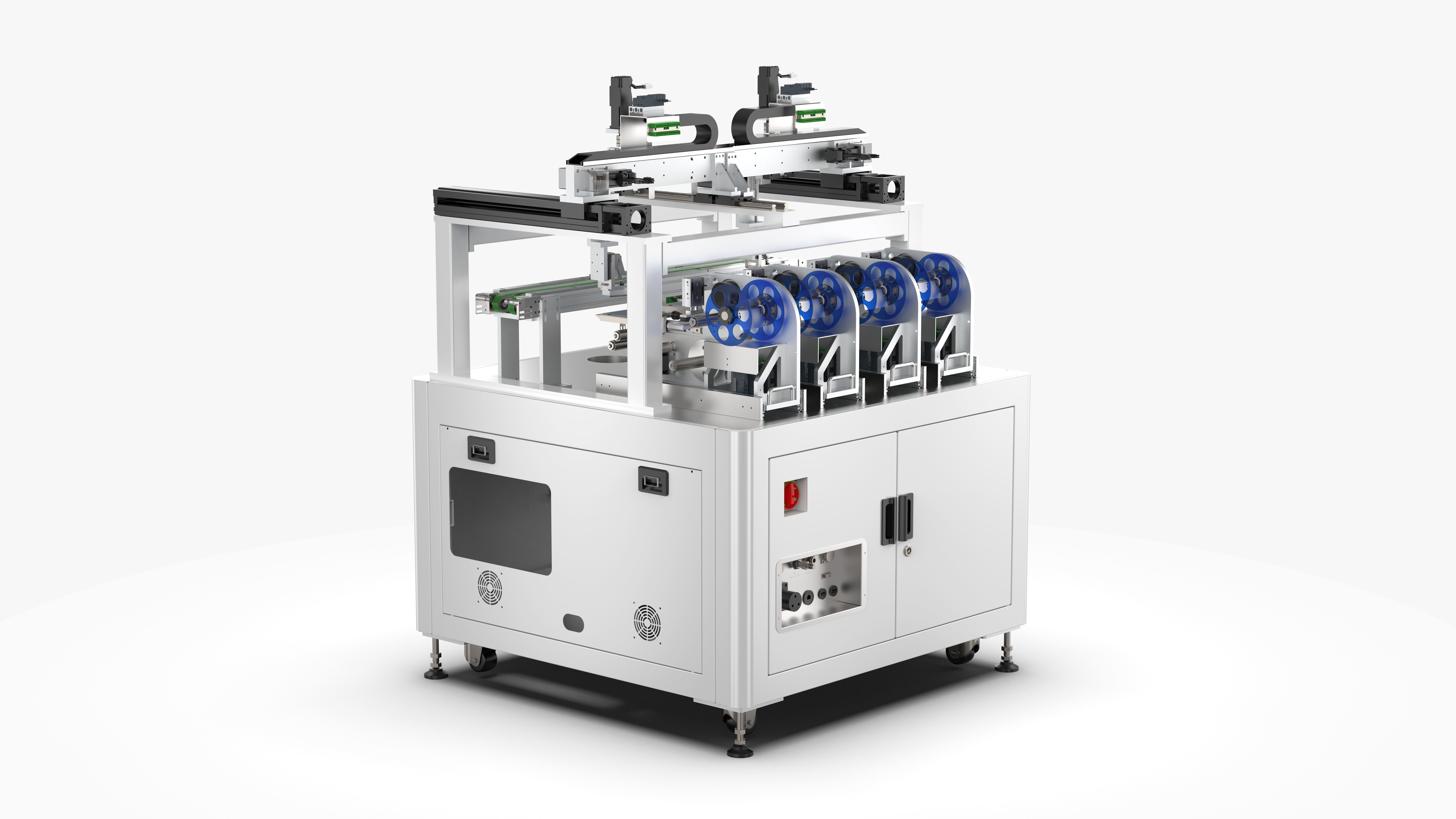 Automatic Four Labeling Machine 3D model_3