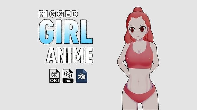 ANIME GIRL 3D Low-poly 3D model