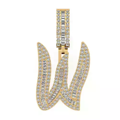 W ALPHABET HIP-HOP PENDANT